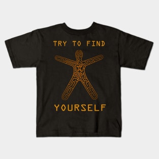 trying to find yourself in the maze of yourself Kids T-Shirt